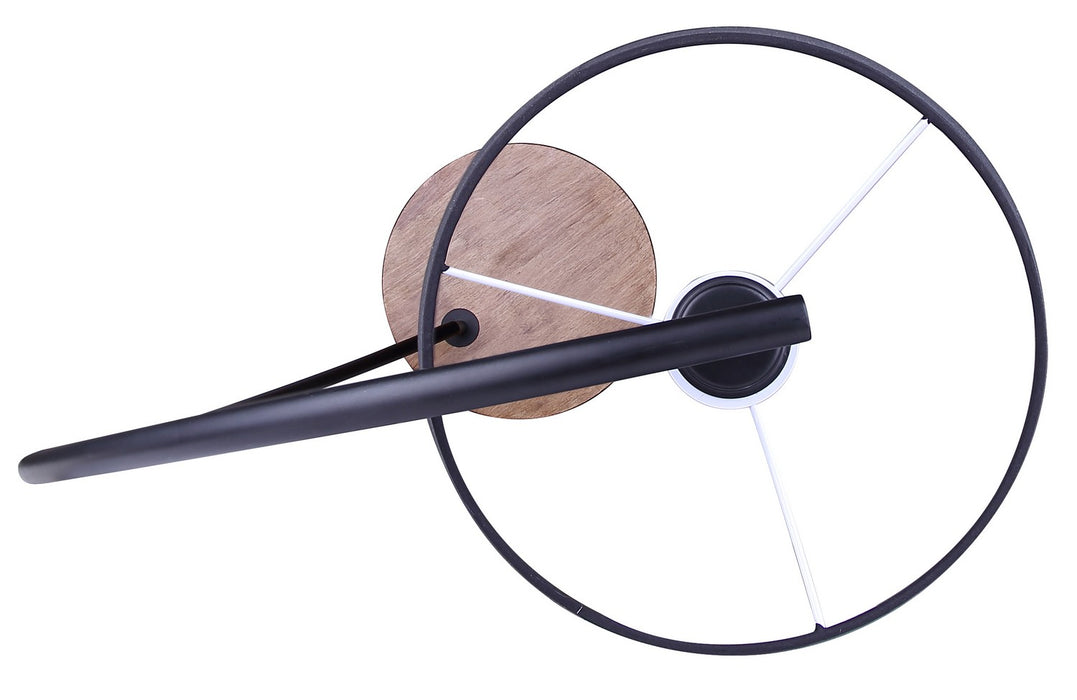 Canarm - IFL2281B62BKW - One Light Floor Lamp - Elan - Matte Black & Real Wood
