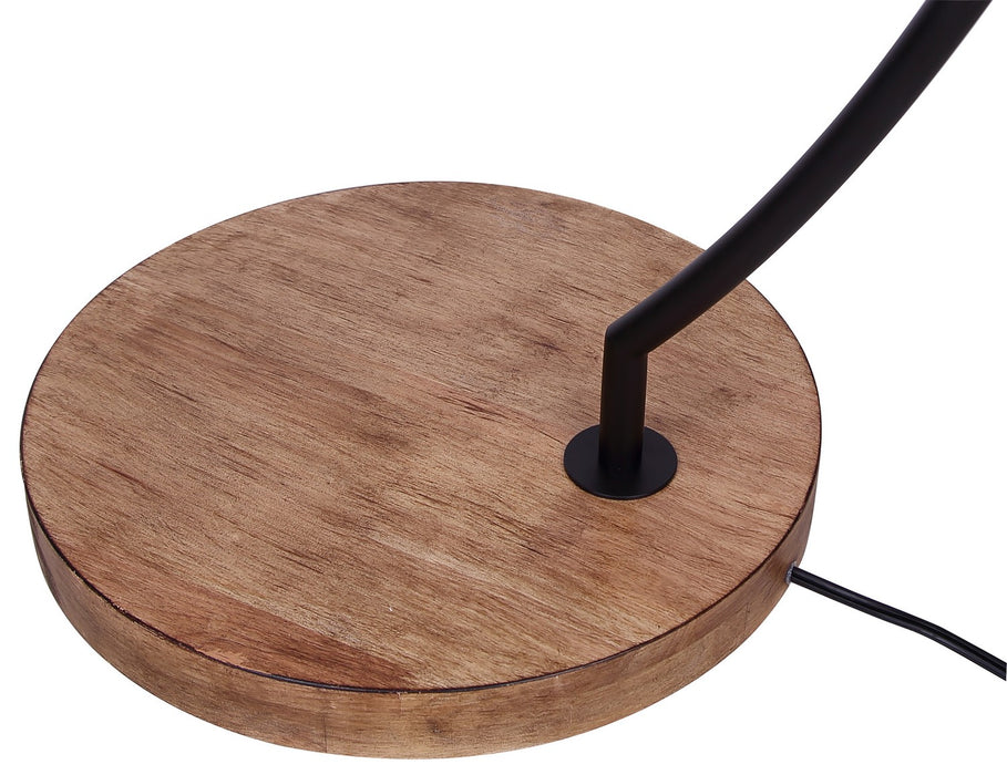 Canarm - IFL2281B62BKW - One Light Floor Lamp - Elan - Matte Black & Real Wood