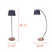 Canarm - IFL2281B62BKW - One Light Floor Lamp - Elan - Matte Black & Real Wood