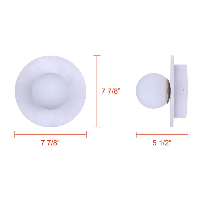 Canarm - LWF336A01WHG - LED Wall Sconce - Fenn - Gold/ Matte White