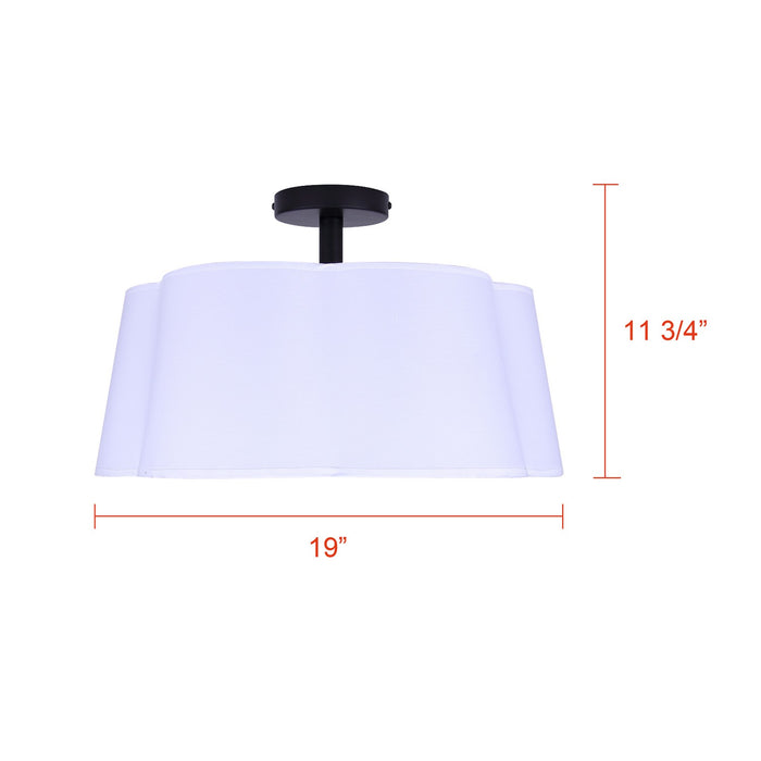Canarm - ISF2266B03BK - Three Light Semi-Flush Mount - Siena - Matte Black