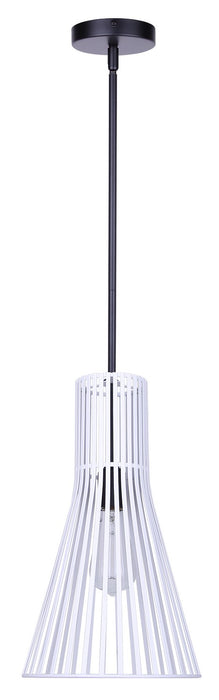 Canarm - IPL1238A01BW - One Light Pendant - Elim - Matte Black And White