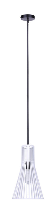 Canarm - IPL1238A01BW - One Light Pendant - Elim - Matte Black And White
