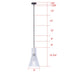 Canarm - IPL1238A01BW - One Light Pendant - Elim - Matte Black And White