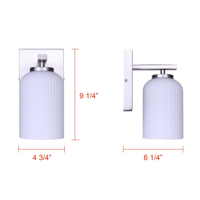 Canarm - IVL1241A01BN - One Light Wall Sconce - Bram - Brushed Nickel