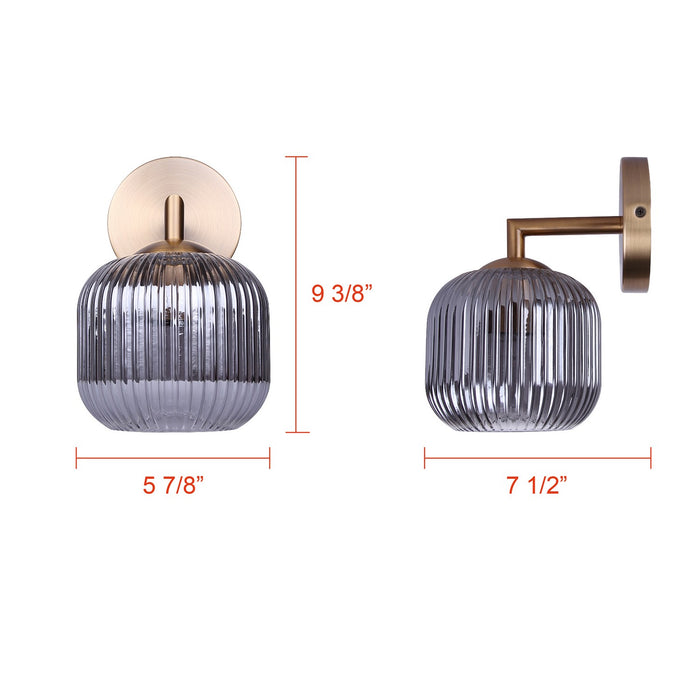 Canarm - IWF2256B01GD - One Light Wall Sconce - Sybil - Gold