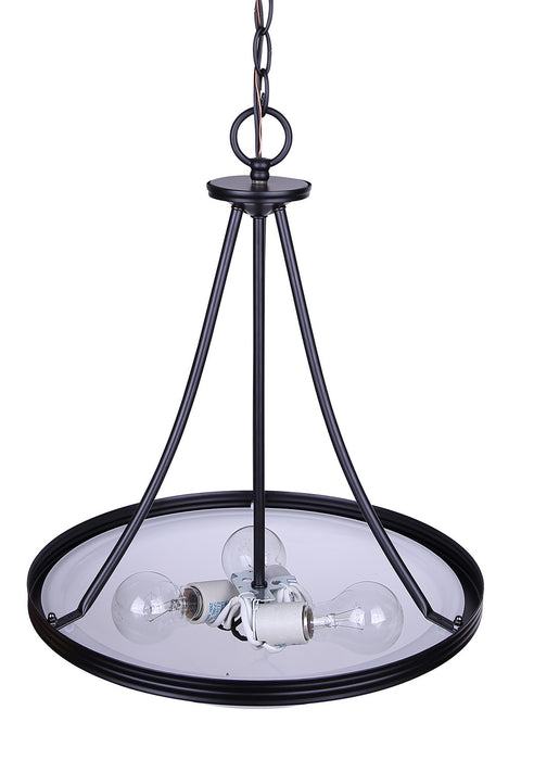 Canarm - ICH4115BK - Three Light Chandelier - Devon - Matte Black