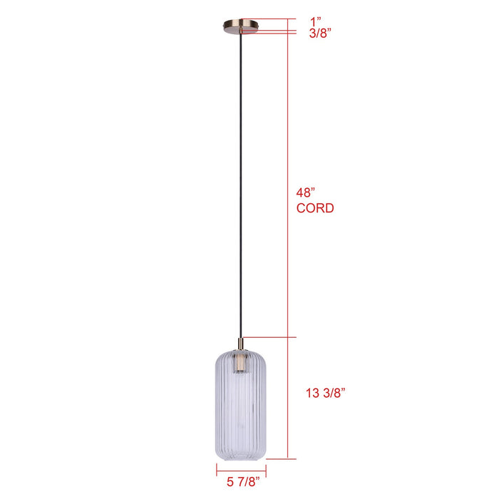 Canarm - IPL1250A01GD-CR - One Light Pendant - Malek - Gold