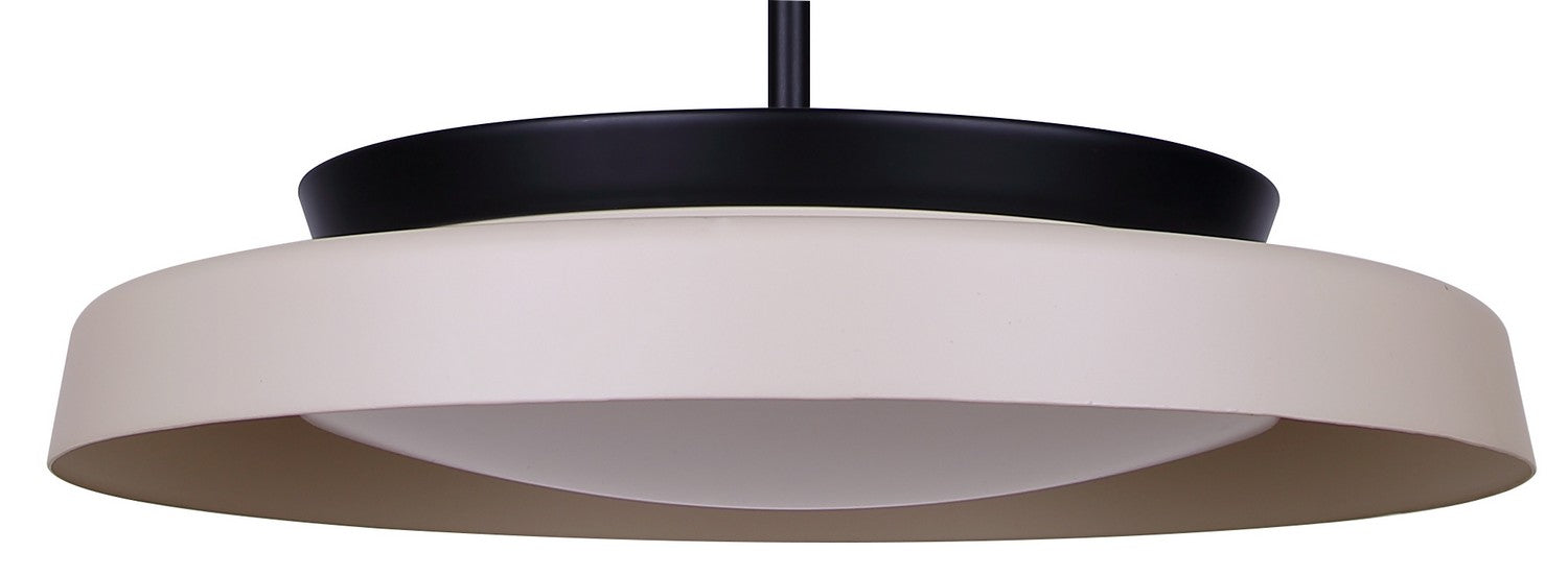 Canarm - LPL340A15BKS - LED Pendant - Petra - Matte Black And Stone