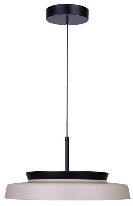 Canarm - LPL340A15BKS - LED Pendant - Petra - Matte Black And Stone