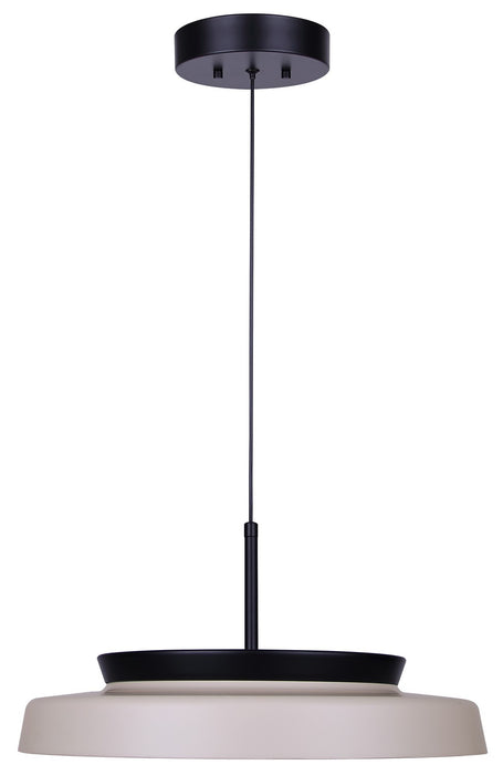 Canarm - LPL340A15BKS - LED Pendant - Petra - Matte Black And Stone