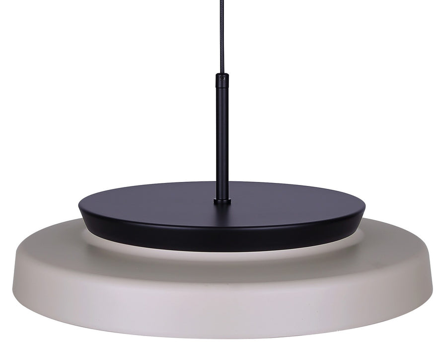 Canarm - LPL340A15BKS - LED Pendant - Petra - Matte Black And Stone