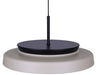 Canarm - LPL340A15BKS - LED Pendant - Petra - Matte Black And Stone