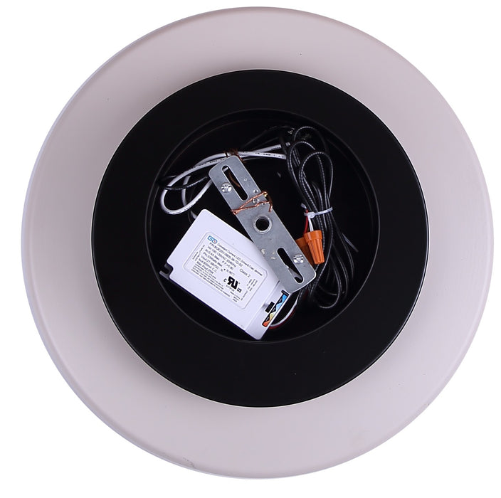 Canarm - LPL340A15BKS - LED Pendant - Petra - Matte Black And Stone
