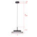 Canarm - LPL340A15BKS - LED Pendant - Petra - Matte Black And Stone