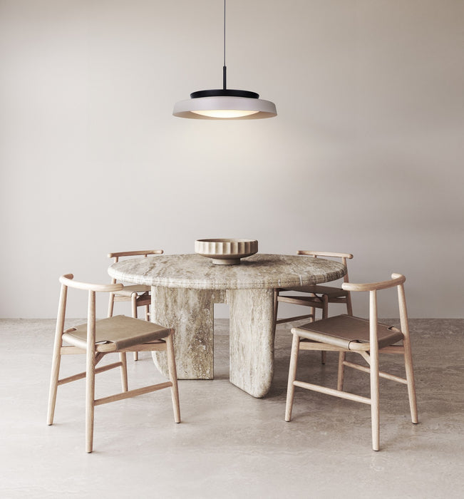 Canarm - LPL340A15BKS - LED Pendant - Petra - Matte Black And Stone