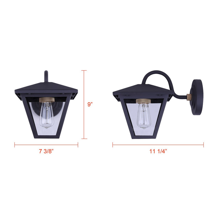 Canarm - IOL764BKG - One Light Outdoor Wall Lantern - Ira - Sand Black