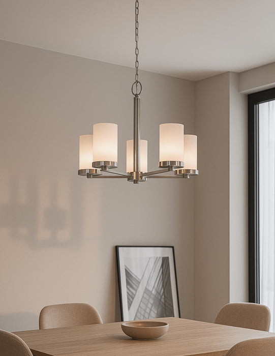 Canarm - ICH1234A05BN-FO - Five Light Chandelier - Britton - Brushed Nickel