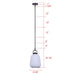 Canarm - IPL2263B01BK - One Light Pendant - Kaslo - Matte Black