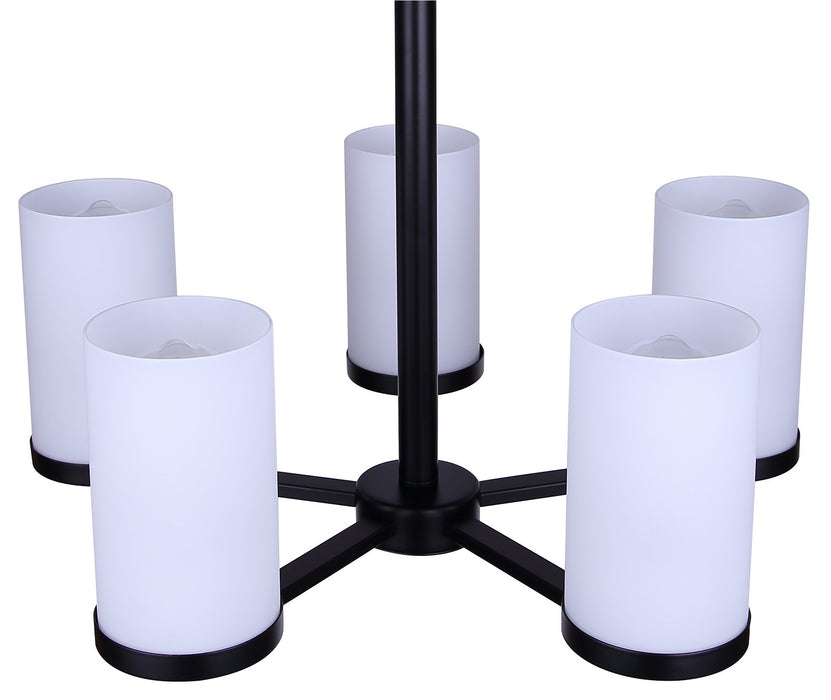 Canarm - ICH1234A05BK-FO - Five Light Chandelier - Britton - Matte Black