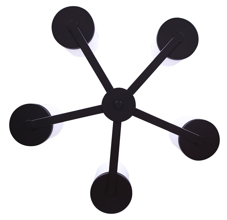 Canarm - ICH1234A05BK-FO - Five Light Chandelier - Britton - Matte Black