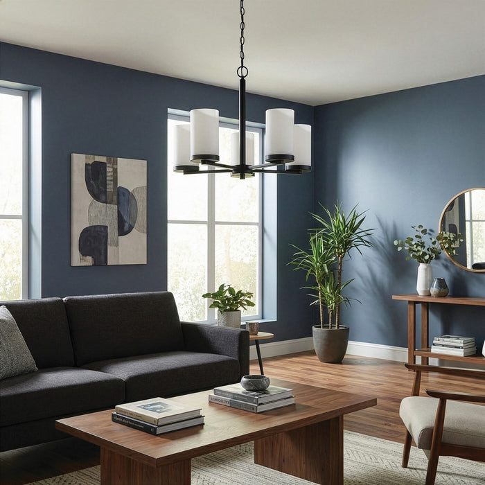 Canarm - ICH1234A05BK-FO - Five Light Chandelier - Britton - Matte Black