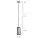 Canarm - IPL1250A01BN-SR - One Light Pendant - Malek - Brushed Nickel