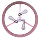Canarm - ICH2267B03BNP22 - Three Light Chandelier - Evienne - Brushed Nickel And Pink