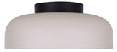 Canarm - LFM340A14BKS - LED Flush Mount - Petra - Matte Black And Stone