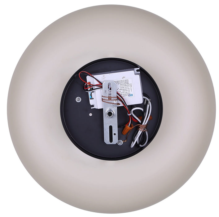 Canarm - LFM340A14BKS - LED Flush Mount - Petra - Matte Black And Stone