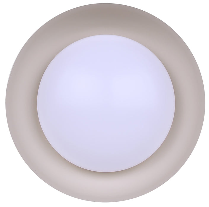 Canarm - LFM340A14BKS - LED Flush Mount - Petra - Matte Black And Stone