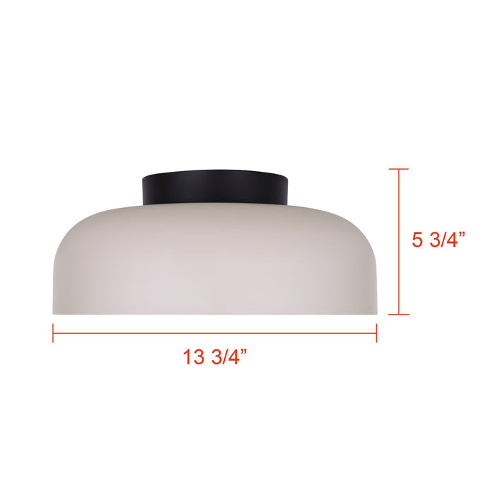 Canarm - LFM340A14BKS - LED Flush Mount - Petra - Matte Black And Stone