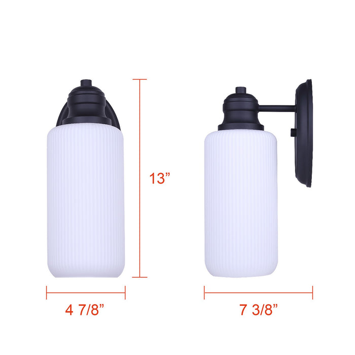 Canarm - IOL763BK - One Light Outdoor Wall Lantern - Vega - Sand Black