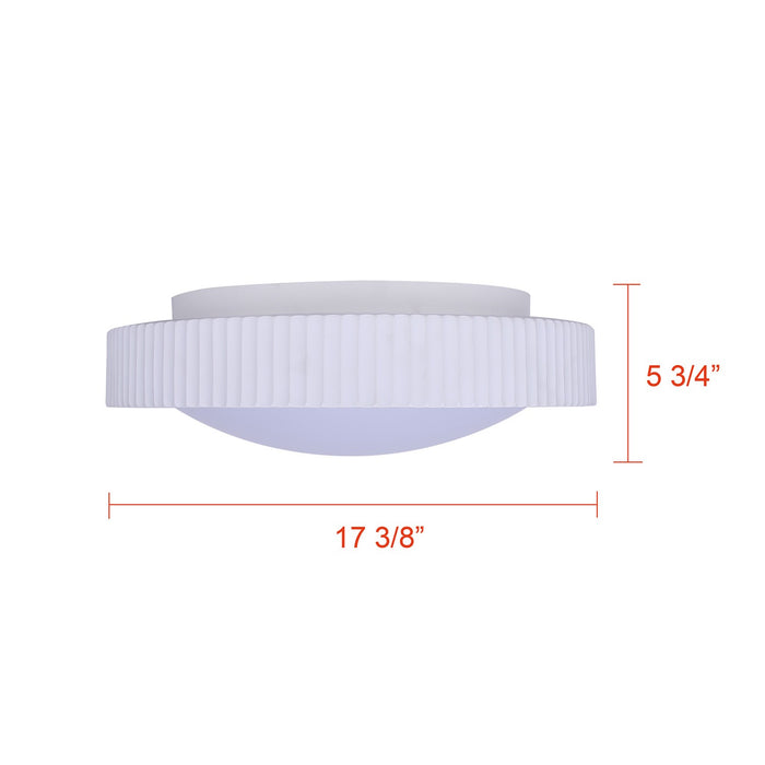 Canarm - LFM337A17WHR - LED Flush Mount - Harvey - Matte White
