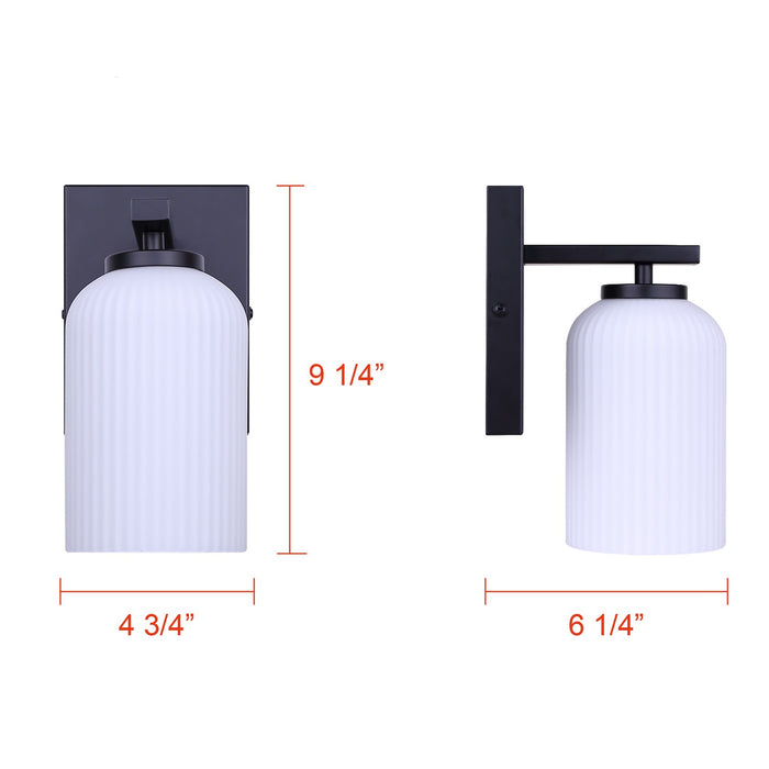 Canarm - IVL1241A01BK - One Light Wall Sconce - Bram - Matte Black