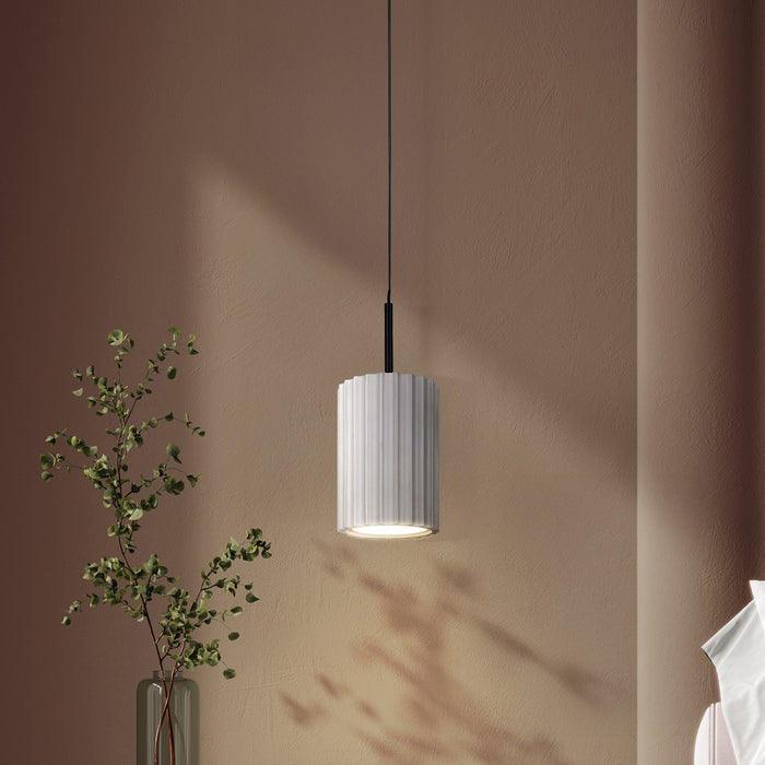 Canarm - LPL339A01SRB - LED Pendant - Tavi - Matte Black And Stone