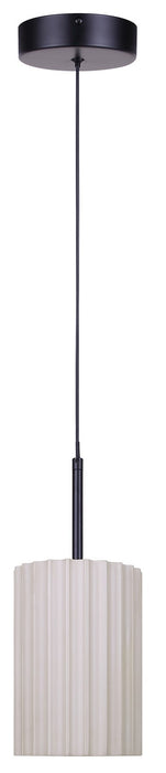 Canarm - LPL339A01SRB - LED Pendant - Tavi - Matte Black And Stone