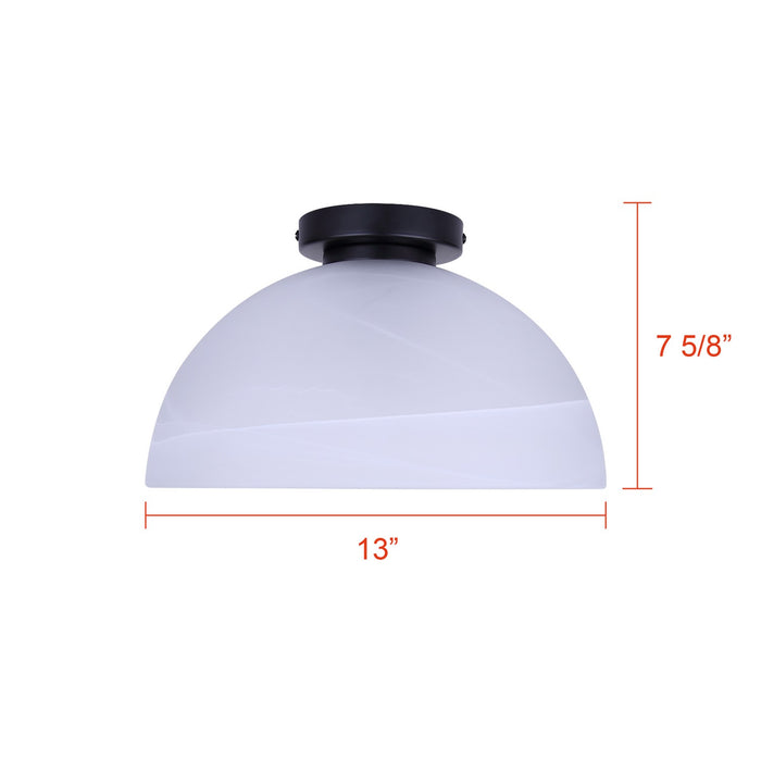 Canarm - IFM2260B13BK - One Light Flush Mount - Marek - Matte Black