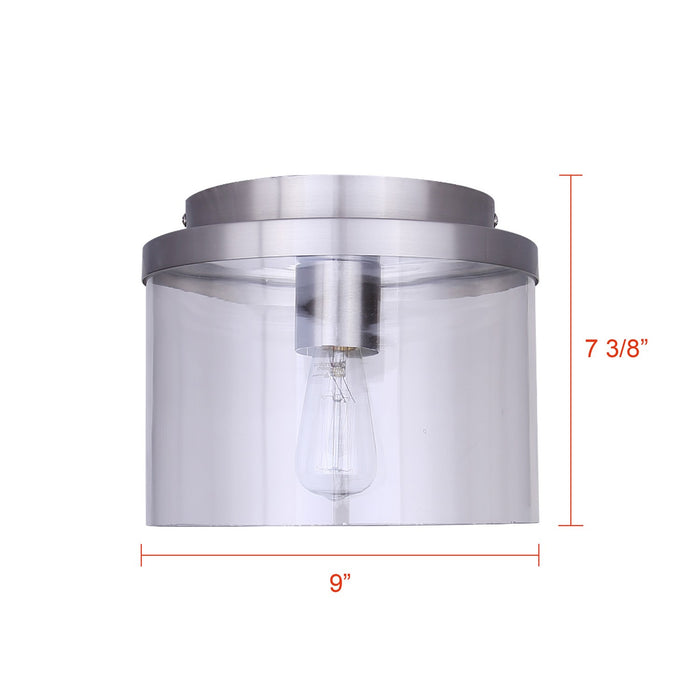 Canarm - IFM1234A09BN - One Light Flush Mount - Britton - Brushed Nickel