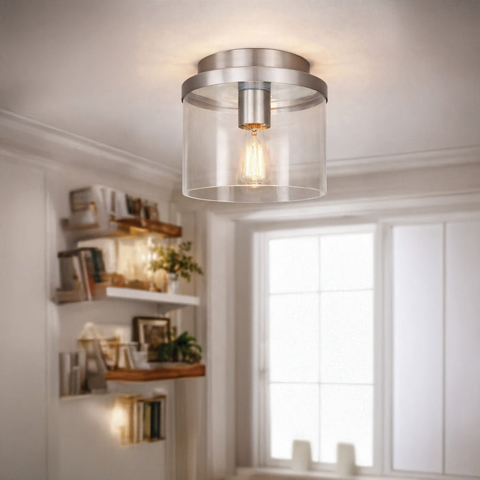 Canarm - IFM1234A09BN - One Light Flush Mount - Britton - Brushed Nickel