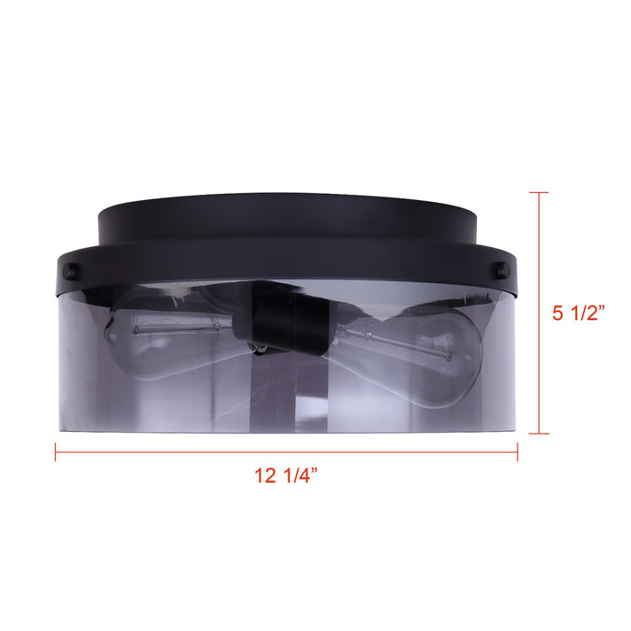 Canarm - IFM2288B12BK - Two Light Flush Mount - Nina - Matte Black