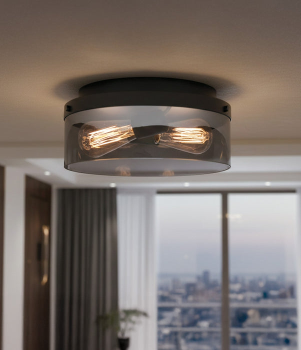 Canarm - IFM2288B12BK - Two Light Flush Mount - Nina - Matte Black