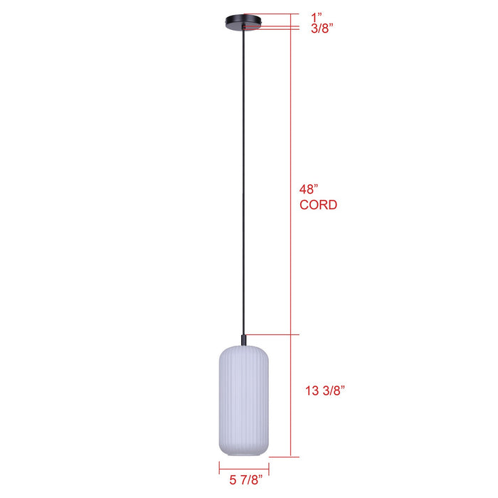 Canarm - IPL1250A01BK-OR - One Light Pendant - Malek - Matte Black