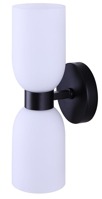 Canarm - IWF1251A02BK - Two Light Wall Fixture - Darius - Matte Black