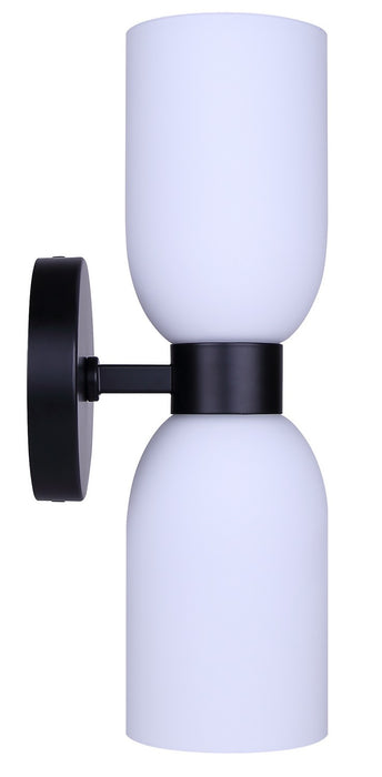Canarm - IWF1251A02BK - Two Light Wall Fixture - Darius - Matte Black