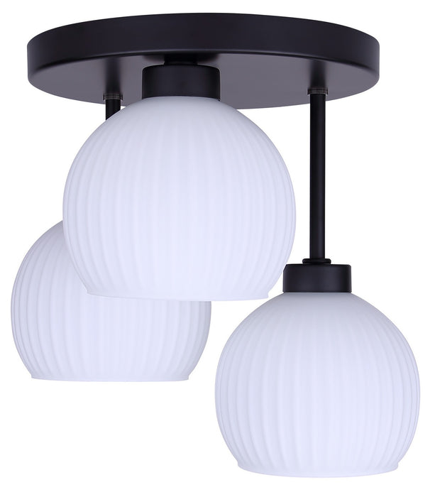 Canarm - ISF2257B03BK - Three Light Semi-Flush Mount - Nella - Matte Black