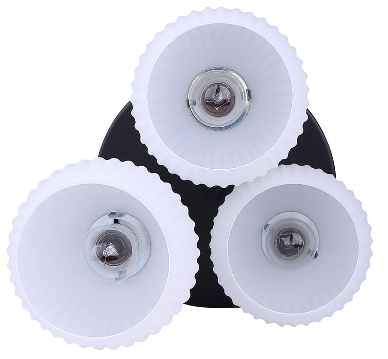 Canarm - ISF2257B03BK - Three Light Semi-Flush Mount - Nella - Matte Black