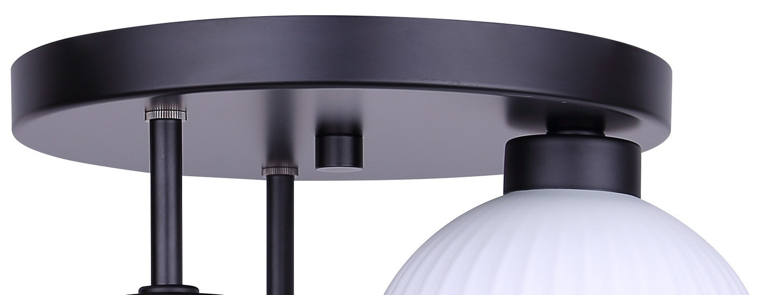 Canarm - ISF2257B03BK - Three Light Semi-Flush Mount - Nella - Matte Black