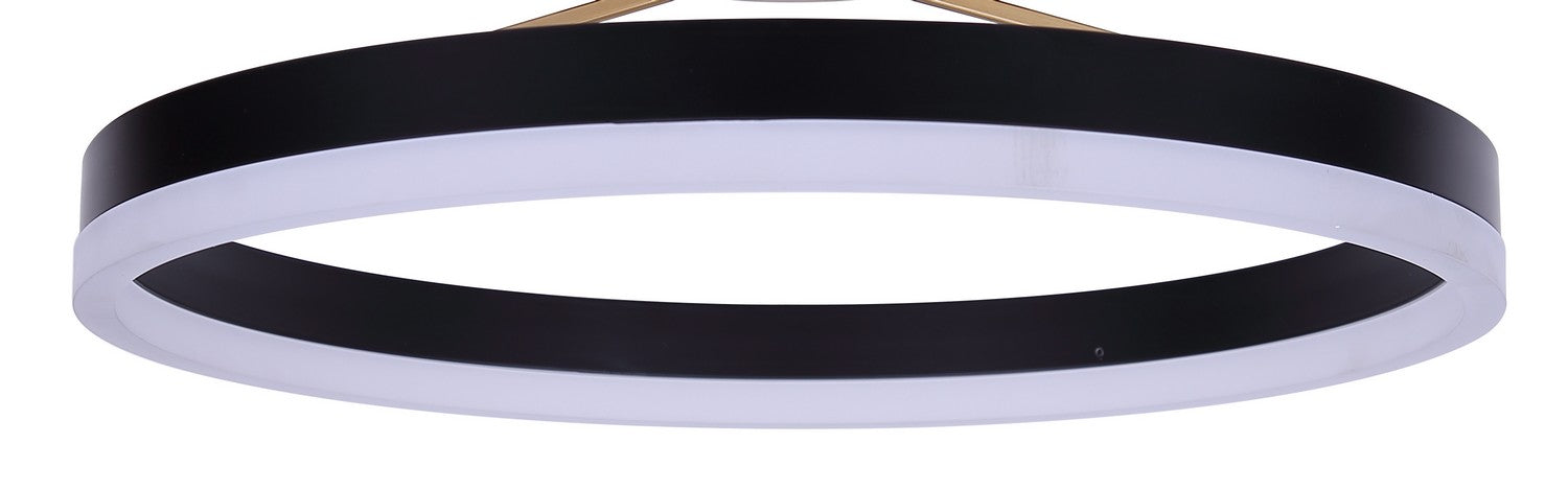 Canarm - LFM335A16BKG - LED Flush Mount - Louie - Matte Black + Gold