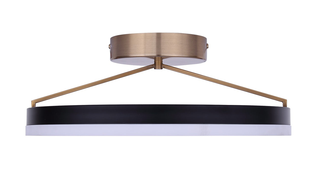 Canarm - LFM335A16BKG - LED Flush Mount - Louie - Matte Black + Gold